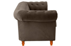Collection Chesterfield Regular Fabric Sofa - Chocolate